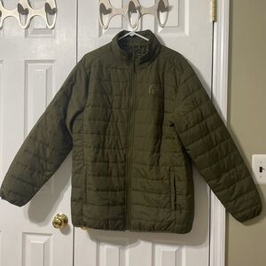 Ducks Unlimited Khaki Green Lightweight Puffer Jacket